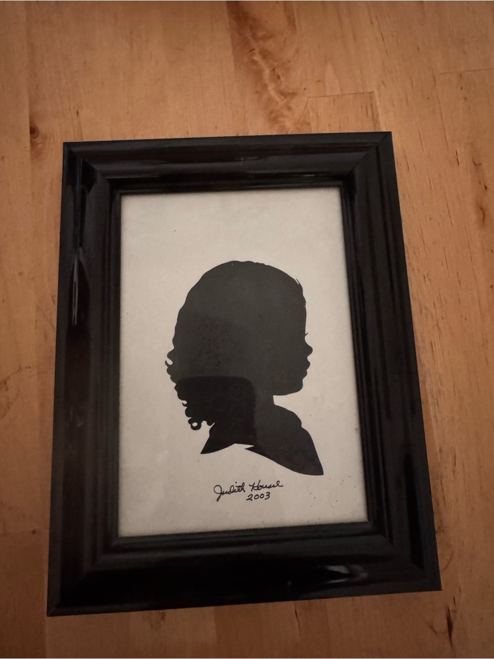 Black Framed Silhouette Wall Art - signed by artist